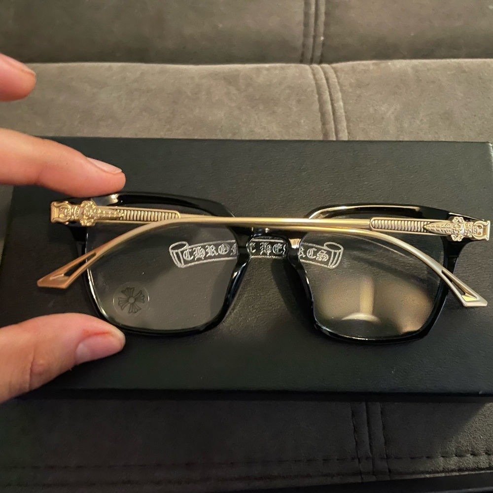 Chrome Hearts Black and Gold Men's Glasses